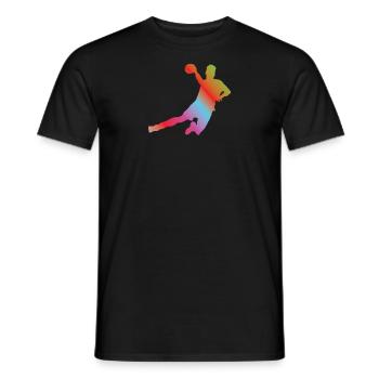 Accessoires de handball motif handball - T-shirt homme - noir - Devant - AI Model Male 178 light (178cm)