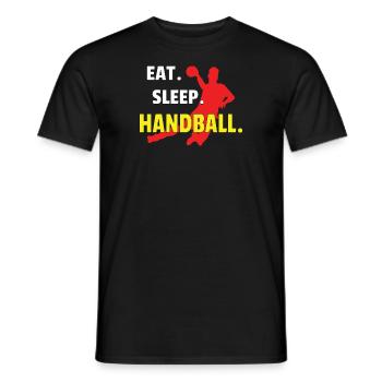 Handball Zubehör handballer Motiv - Männer T-Shirt - Schwarz - Vorne - AI Model Male 178 light (178cm)