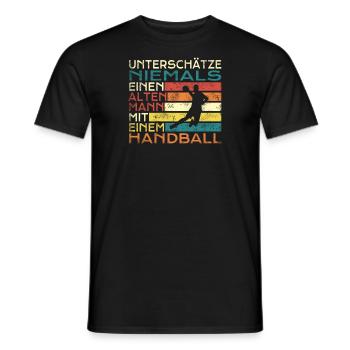 Handball Zubehör handballer Motiv - Männer T-Shirt - Schwarz - Vorne - AI Model Male 178 light (178cm)