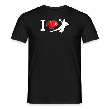 Accessoires de handball motif handball - T-shirt homme - noir - Devant - AI Model Male 178 light (178cm)
