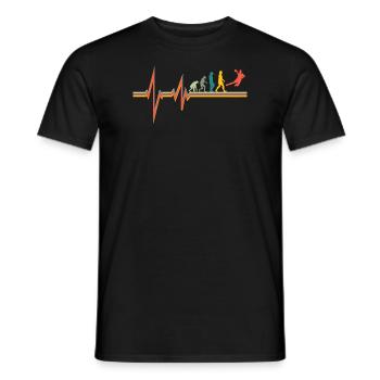 Accessoires de handball motif handball - T-shirt homme - noir - Devant - AI Model Male 178 light (178cm)
