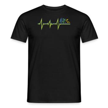 Accessoires de handball motif handball - T-shirt homme - noir - Devant - AI Model Male 178 light (178cm)