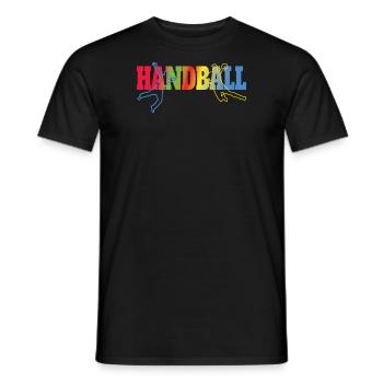 Accessoires de handball motif handball - T-shirt homme - noir - Devant - AI Model Male 178 light (178cm)