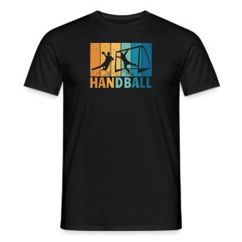 Accessoires de handball motif handball - T-shirt homme - noir - Devant - AI Model Male 178 light (178cm)