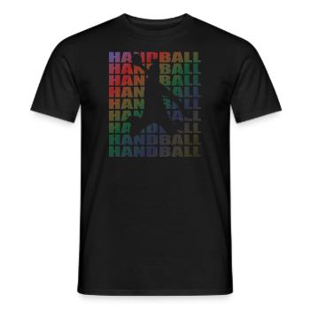 Accessoires de handball motif handball - T-shirt homme - noir - Devant - AI Model Male 178 light (178cm)