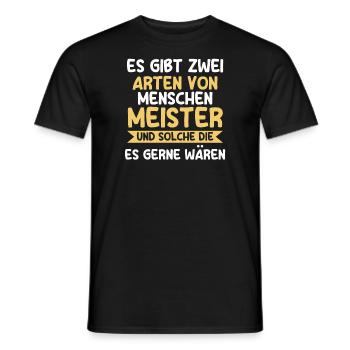Meister Prüfung Handwerksmeister Geschenk - Männer T-Shirt - Schwarz - Vorne - AI Model Male 178 light (178cm)