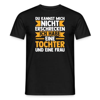 Papa Tochter Papa von Tochter Geschenk - Männer T-Shirt - Schwarz - Vorne - AI Model Male 178 light (178cm)