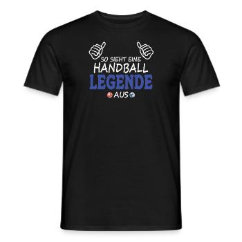 Handball Zubehör handballer Motiv - Männer T-Shirt - Schwarz - Vorne - AI Model Male 178 light (178cm)