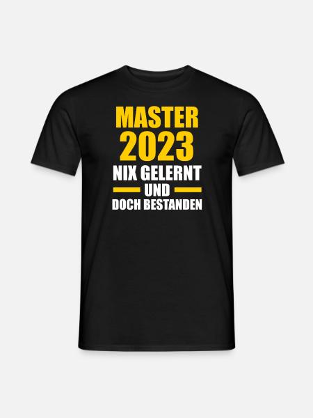 Master 2023 Prüfung Masterprüfung Geschenk - Männer T-Shirt - Schwarz