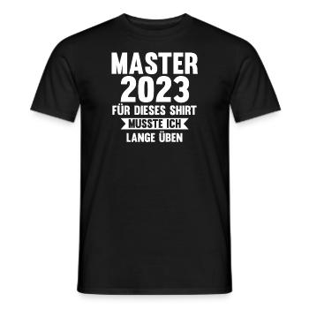Master 2023 Prüfung Masterabschluss Geschenk - Männer T-Shirt - Schwarz - Vorne - AI Model Male 178 light (178cm)