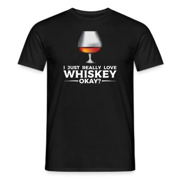 Whiskey trinken Whiskey trinken Whiskey Geschenk - Männer T-Shirt - Schwarz - Vorne - AI Model Male 178 light (178cm)