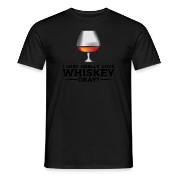 Whiskey trinken Whiskey trinken Whiskey Geschenk - Männer T-Shirt - Schwarz - Vorne - AI Model Male 178 light (178cm)
