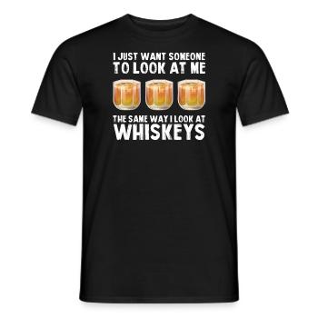 Whiskey trinken Whiskey trinken Whiskey Geschenk - Männer T-Shirt - Schwarz - Vorne - AI Model Male 178 light (178cm)