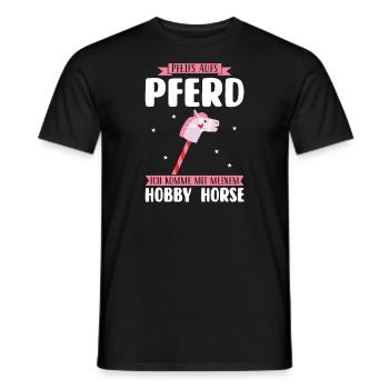 Hobby Horse Pferde Steckenpferd Geschenk - Männer T-Shirt - Schwarz - Vorne - AI Model Male 178 light (178cm)