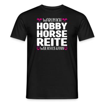 Hobby Horse Pferde Steckenpferd Geschenk - Männer T-Shirt - Schwarz - Vorne - AI Model Male 178 light (178cm)