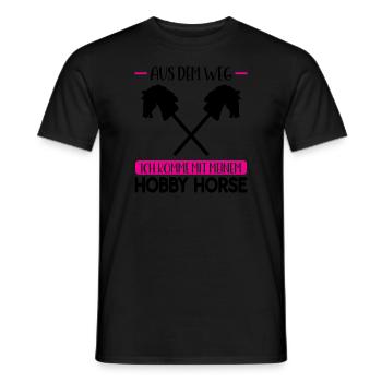Hobby Horse Pferde Hobby Horsing Geschenk - Männer T-Shirt - Schwarz - Vorne - AI Model Male 178 light (178cm)
