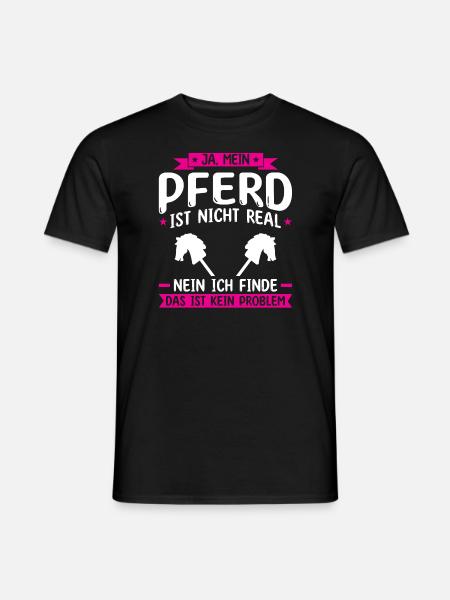 Hobby Horse Pferde Steckenpferd Geschenk - Männer T-Shirt - Schwarz