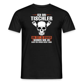 Tischler Beruf Tischlerei Geschenk - Männer T-Shirt - Schwarz - Vorne - AI Model Male 178 light (178cm)