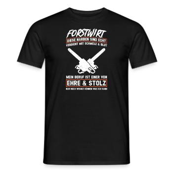 Forstwirt Beruf Waldarbeiter Geschenk - Männer T-Shirt - Schwarz - Vorne - AI Model Male 178 light (178cm)