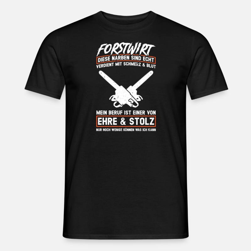 Forstwirt Beruf Waldarbeiter Geschenk - Männer T-Shirt - Schwarz