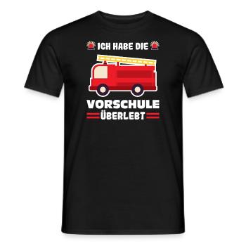 Vorschule Feuerwehr Vorschule Abschluss Geschenk - Männer T-Shirt - Schwarz - Vorne - AI Model Male 178 light (178cm)