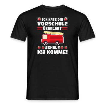 Vorschule Feuerwehr Vorschule Abschluss Geschenk - Männer T-Shirt - Schwarz - Vorne - AI Model Male 178 light (178cm)