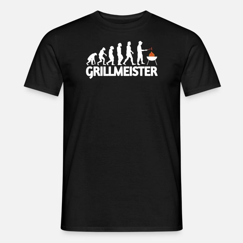 Grillen und Camper Geschenkidee - Männer T-Shirt - Schwarz