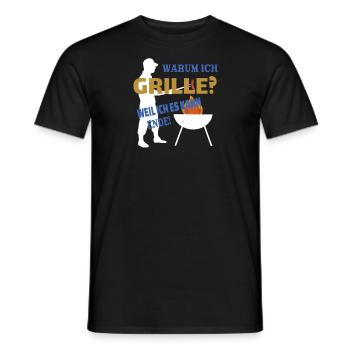 Grillen und Camper Geschenkidee - Männer T-Shirt - Schwarz - Vorne - AI Model Male 178 light (178cm)
