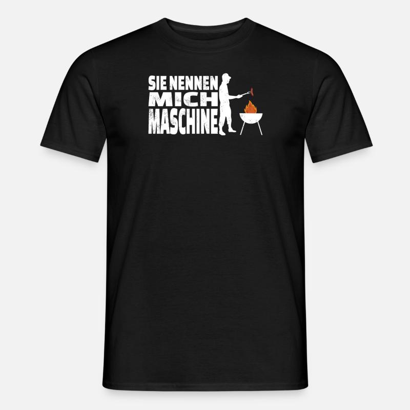 Grillen und Camper Geschenkidee - Männer T-Shirt - Schwarz