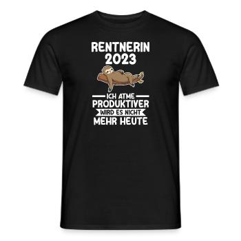 Rentnerin 2023 Faultier Ruhestand Geschenk - Männer T-Shirt - Schwarz - Vorne - AI Model Male 178 light (178cm)