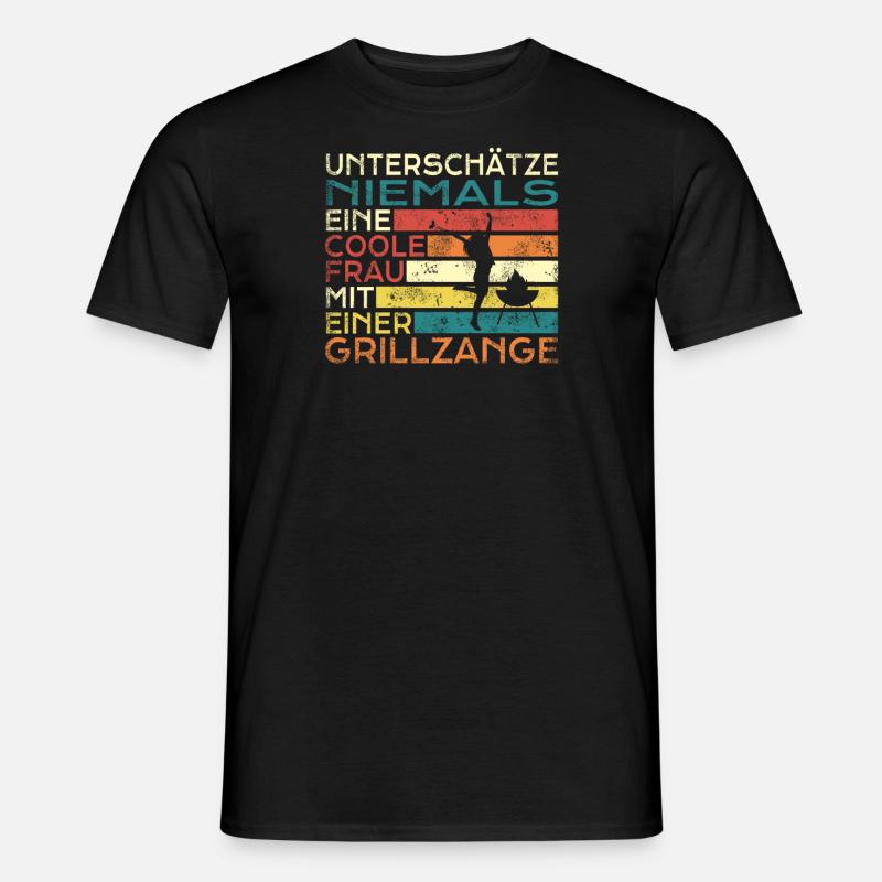 Grillen und Camper Geschenkidee - Männer T-Shirt - Schwarz