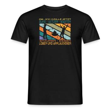 Grillen und Camper Geschenkidee - Männer T-Shirt - Schwarz - Vorne - AI Model Male 178 light (178cm)