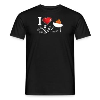 Idée de barbecue et de cadeau de camping-car - T-shirt homme - noir - Devant - AI Model Male 178 light (178cm)