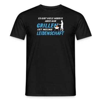 Grillen und Camper Geschenkidee - Männer T-Shirt - Schwarz - Vorne - AI Model Male 178 light (178cm)