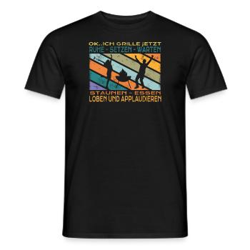 Grillen und Camper Geschenkidee - Männer T-Shirt - Schwarz - Vorne - AI Model Male 178 light (178cm)