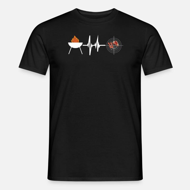 Grillen und Camper Geschenkidee - Männer T-Shirt - Schwarz