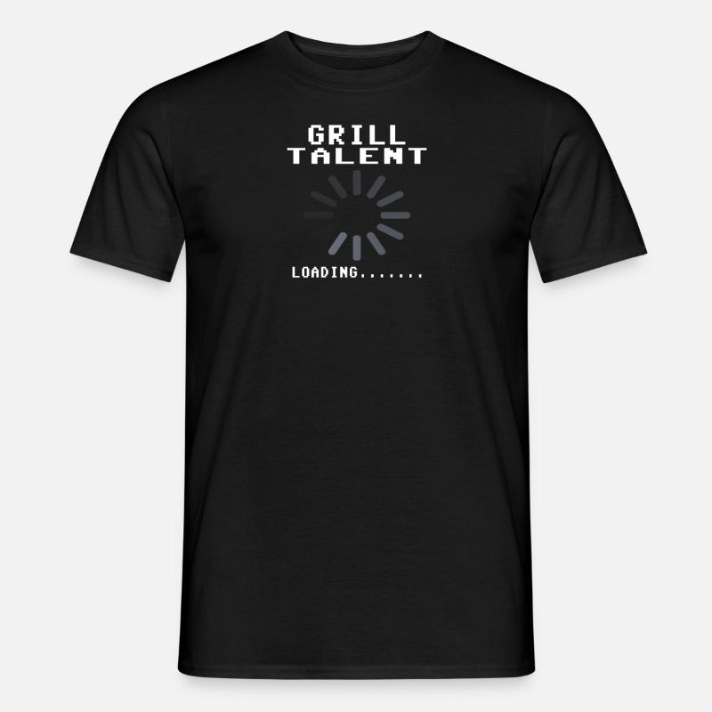Grillen und Camper Geschenkidee - Männer T-Shirt - Schwarz
