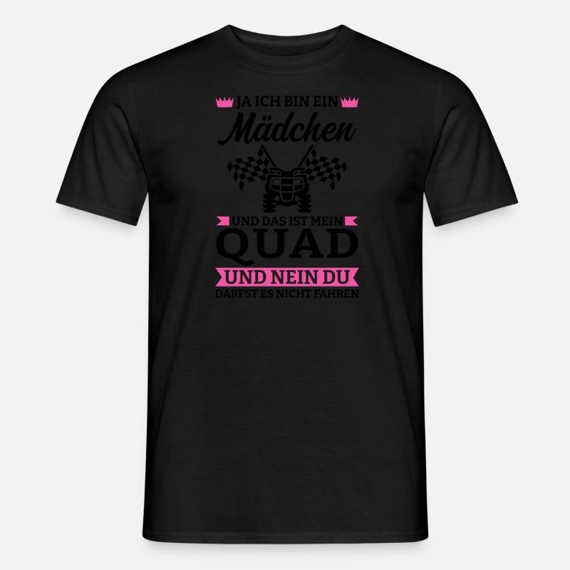 Quad Mädchen Quadfahrer Geschenk - Männer T-Shirt - Schwarz