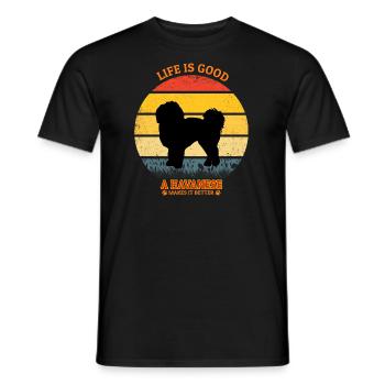 Life Is Good A Havansese Makes It Better - Männer T-Shirt - Schwarz - Vorne - AI Model Male 178 light (178cm)