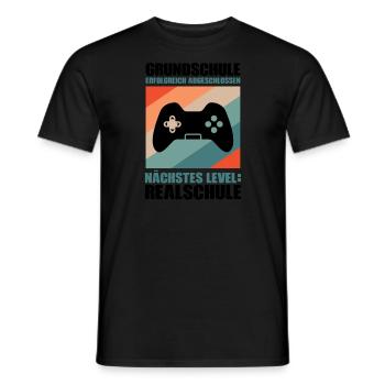 Grundschule Abschluss Gaming Geschenk - Männer T-Shirt - Schwarz - Vorne - AI Model Male 178 light (178cm)