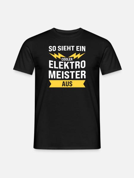 Elektriker Meister Elektromeister Geschenk - Männer T-Shirt - Schwarz