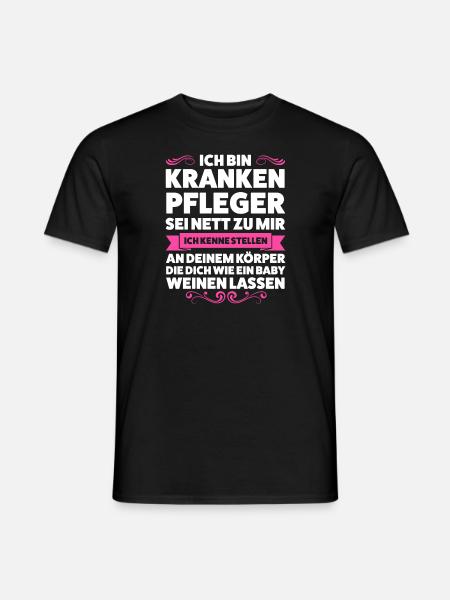 Krankenpfleger Beruf Pfleger Geschenk - Männer T-Shirt - Schwarz