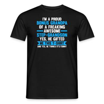 Stief-Opa Bonus-Opa Stief-Großvater Geschenk - Männer T-Shirt - Schwarz - Vorne - AI Model Male 178 light (178cm)