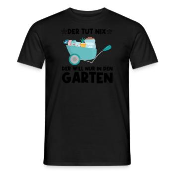Garten Pflanze Gartenarbeit Geschenk - Männer T-Shirt - Schwarz - Vorne - AI Model Male 178 light (178cm)