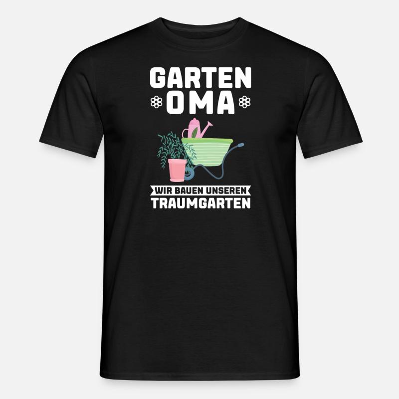 Garten Oma Gärtnern Geschenk - Männer T-Shirt - Schwarz