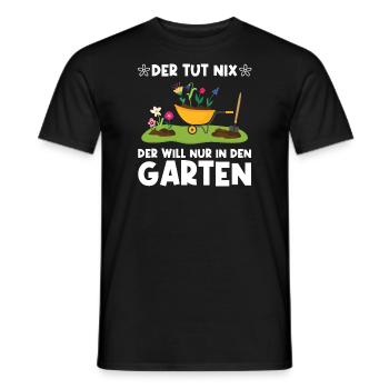 Garten Pflanze Gartenarbeit Geschenk - Männer T-Shirt - Schwarz - Vorne - AI Model Male 178 light (178cm)