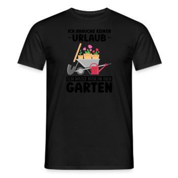 Garten Pflanze Gartenarbeit Geschenk - Männer T-Shirt - Schwarz - Vorne - AI Model Male 178 light (178cm)