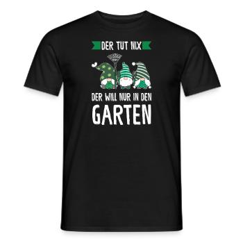Garten-arbeit Gnome Hobbygärtner Geschenk - Männer T-Shirt - Schwarz - Vorne - AI Model Male 178 light (178cm)