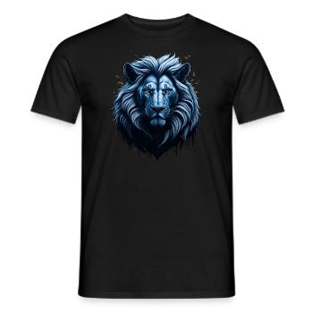 WILDES LÖWENDESIGN - Männer T-Shirt - Schwarz - Vorne - AI Model Male 178 light (178cm)