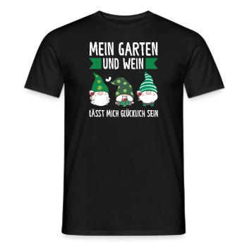 Garten-arbeit Gnome Gartenarbeit Geschenk - Männer T-Shirt - Schwarz - Vorne - AI Model Male 178 light (178cm)